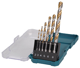 Набор сверл по металлу 2,0-8,0 мм 6 шт. MAKITA HSS-G/D-77241