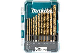 Набор сверл по металлу 1,5-6.5 мм 13 шт. MAKITA HSS-TiN Economy/D-72855